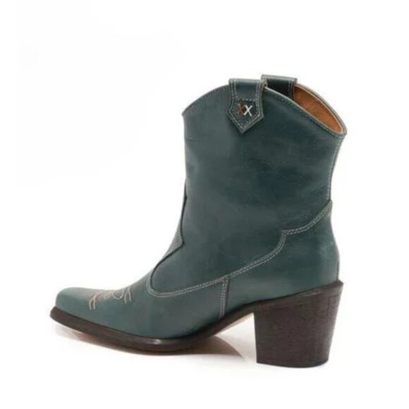 Free People Wandering Western Boot in Teal Leather - Picture 4 of 4